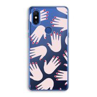 Hands pink: Xiaomi Mi Mix 3 Transparant Hoesje