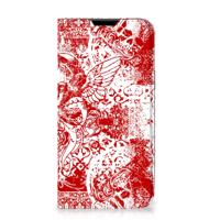 Mobiel BookCase Apple iPhone 14 Plus Angel Skull Rood