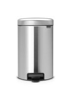 Brabantia pedaalemmer newlcon 12 liter matt steel fingerprint proof