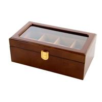 Doos-Juwelenkistje DKD Home Decor Horloges Bruin Hout Kristal Hout MDF 22 x 12 x 8 cm