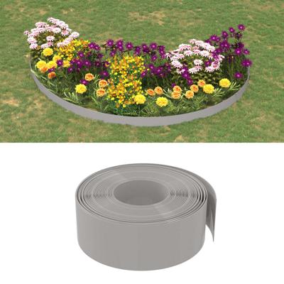 VidaXL Tuinrand 10 m 20 cm polyetheen grijs