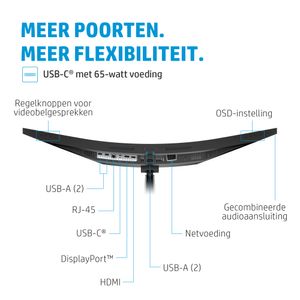 HP E34m G4 LCD-monitor Energielabel F (A - G) 86.4 cm (34 inch) 3440 x 1440 Pixel 21:9 5 ms DisplayPort, HDMI, USB-C 3.2 Gen 1, USB-A 3.2 Gen 1, RJ45, Audio,