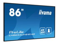 iiyama ProLite LH8654UHS-B1AG public display VGA, DVI, HDMI, DisplayPort, LAN, USB, Audio, Android 11 - thumbnail