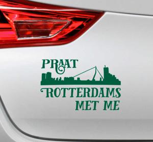 Tekst sticker praat Rotterdams met me