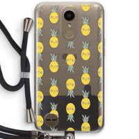 Ananas: LG K10 (2017) Transparant Hoesje met koord