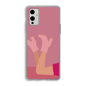Pink boots: OnePlus 9 Transparant Hoesje