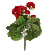 Kunstbloemen rode Geranium kunstplant 35 cm - thumbnail