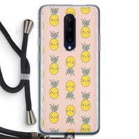 Ananas: OnePlus 7 Pro Transparant Hoesje met koord
