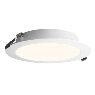LED Downlight ECO - inbouwspot - mini LED paneel - 12 Watt 1160 lumen - Rond - 2700K warm wit - diameter 170mm - plat 27mm