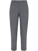 Brunello Cucinelli pantalon court à carreaux - Gris