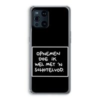 Schotelvod: Oppo Find X3 Transparant Hoesje