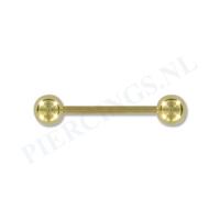 Barbell goud kleur 19 mm