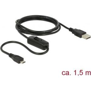 DeLOCK 84803 USB-kabel 1,5 m USB 2.0 USB A Micro-USB B Zwart