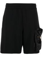 Moschino pouch-pocket cotton-blend track shorts - Noir