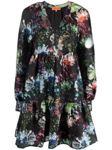 Stine Goya robe courte à imprimé Glitter Bloom - Noir