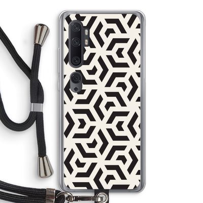Crazy pattern: Xiaomi Mi Note 10 Transparant Hoesje met koord