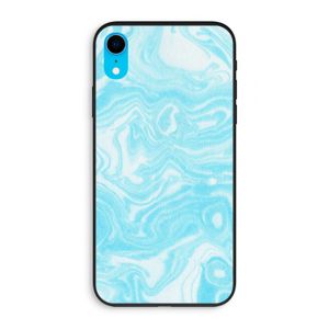 Waterverf blauw: iPhone XR Biologisch afbreekbaar hoesje