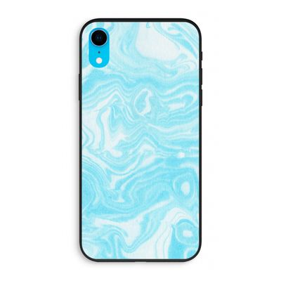 Waterverf blauw: iPhone XR Biologisch afbreekbaar hoesje