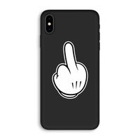 Middle finger white: iPhone XS Max Biologisch afbreekbaar hoesje