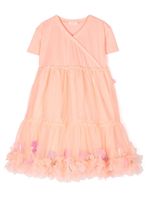 Billieblush robe à fleurs appliquées - Orange