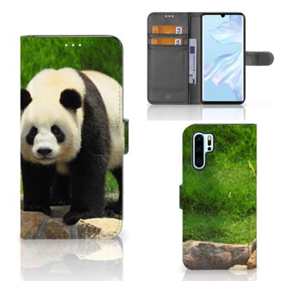 Huawei P30 Pro | Telefoonhoesje | Met pasjeshouder | Panda