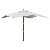 The Living Store Parasol - Houten frame - Polyester doek - 300x300x273cm