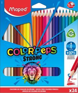 Maped kleurpotlood Color'Peps Strong, 24 potloden in een kartonnen etui