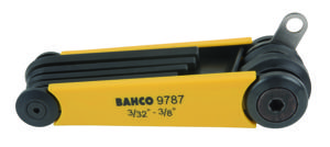 Bahco Stiftsleutelset | meet oogplaatje | zeskant | gefosfateerd | inch-maten - 7-delig - inklapbaar - TAHBE-9787