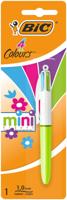 Bic Colours Mini 4-kleurenbalpen, medium, pastel inktkleuren, op blister Bic Colours Mini 4-kleurenbalpen, medium, pastel inktkleuren, op blister