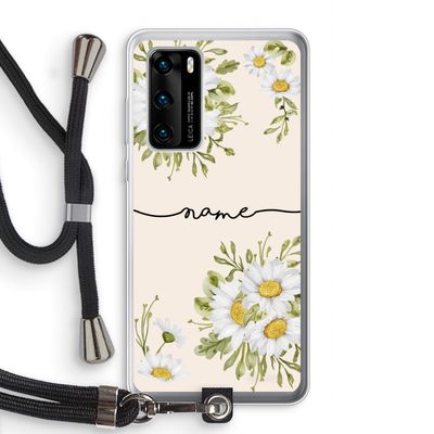 Daisies: Huawei P40 Transparant Hoesje met koord