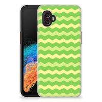 Samsung Galaxy Xcover 6 Pro TPU bumper Waves Green - thumbnail