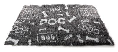 VETBED DOG PRINT GRIJS / WIT GERECYCLED