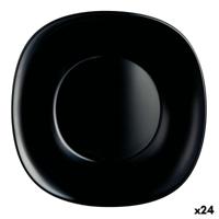 Diep bord Luminarc Carine Zwart Glas (Ø 23,5 cm) (24 Stuks)