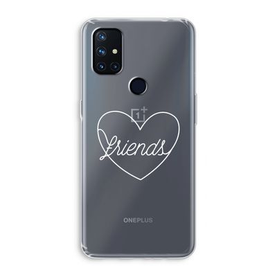 Friends heart pastel: OnePlus Nord N10 5G Transparant Hoesje