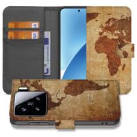 Xiaomi 15 | Flip Cover | Wereldkaart
