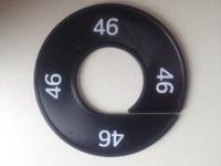 Maatring zwart/wit 46