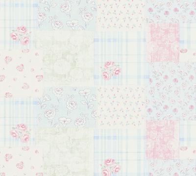 AS Creation Maison Charme - Blauw - Patchwork - 390661