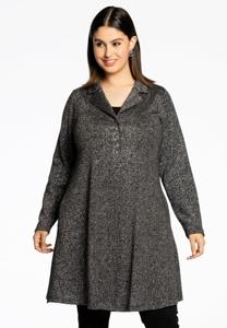 Yoek Cardi-blazer LUREX | Zilver | Maat 38/40