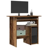 Bureau 80x45x74 cm bewerkt hout oud houtkleurig - thumbnail