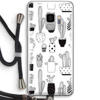 Cactusmotief: Samsung Galaxy S9 Transparant Hoesje met koord Cactusmotief: Samsung Galaxy S9 Transparant Hoesje met koord
