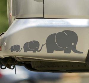 Autostickers Schattige olifanten