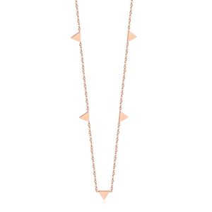 Cilla Jewels dames ketting Edelstaal Verguld Rose Driehoek