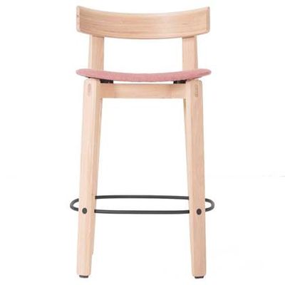 Gazzda Nora barkruk met leuning - laag whitewash Main Line Flax