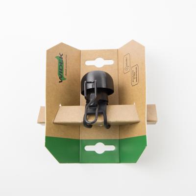 Qibbel Widek paperclip bel xxl nieuwzilver pvd zwart all black op kaart