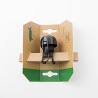 Qibbel Widek paperclip bel xxl nieuwzilver pvd zwart all black op kaart