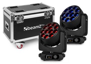 Retourdeal - BeamZ MHL1240 moving head 12x 40W - 2 stuks in flightcase