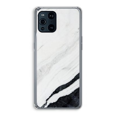 Elegante marmer: Oppo Find X3 Pro Transparant Hoesje