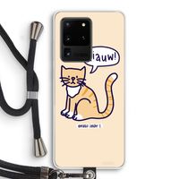 Miauw: Samsung Galaxy S20 Ultra Transparant Hoesje met koord