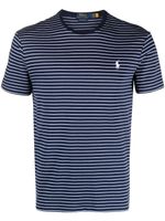 Polo Ralph Lauren striped cotton T-shirt - Bleu - thumbnail