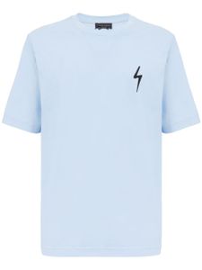 Giuseppe Zanotti t-shirt Ezrha à patch logo - Bleu